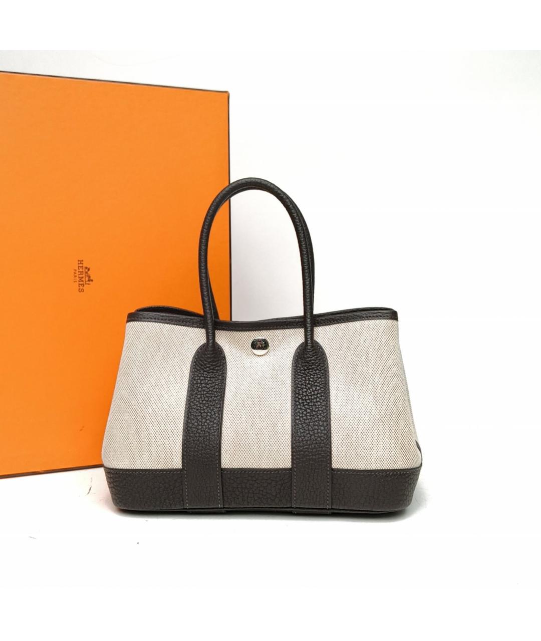 HERMES Бежевая сумка с короткими ручками, фото 9
