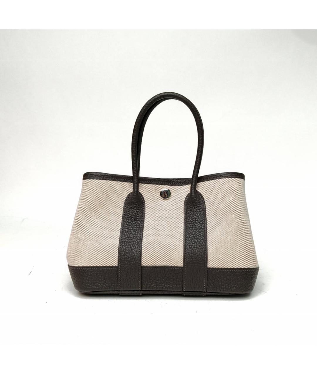 HERMES Бежевая сумка с короткими ручками, фото 4