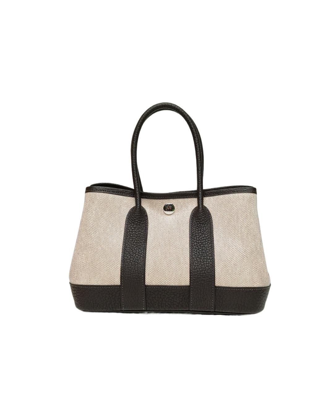 HERMES Бежевая сумка с короткими ручками, фото 10