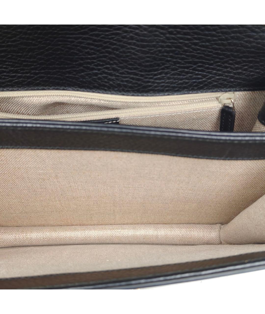 GUCCI Черная кожаная сумка через плечо, фото 7