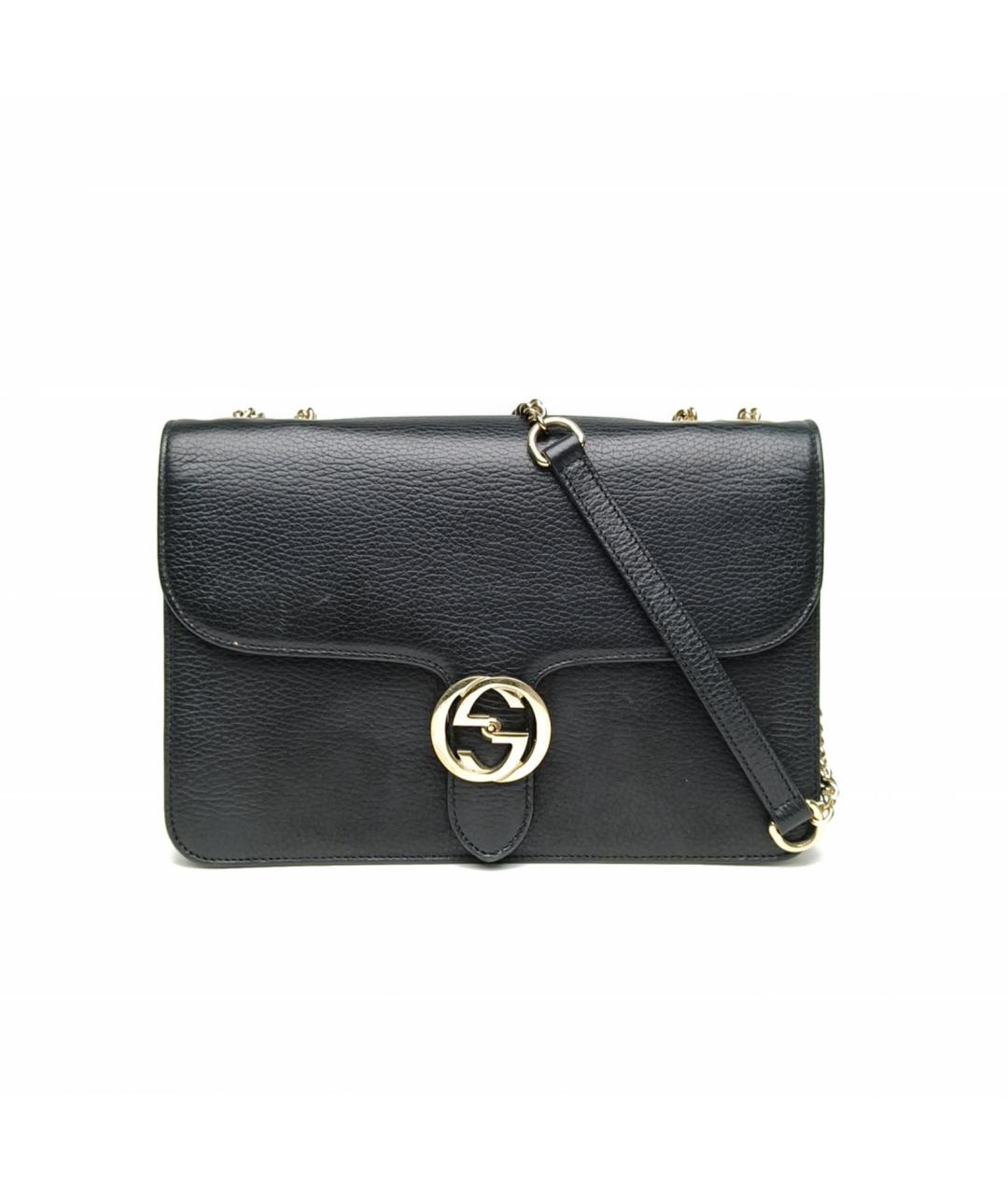 GUCCI Черная кожаная сумка через плечо, фото 2