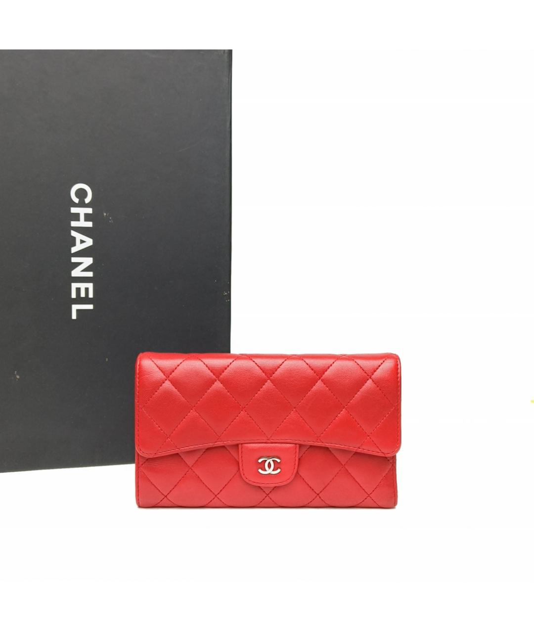 CHANEL Красный кошелек, фото 9