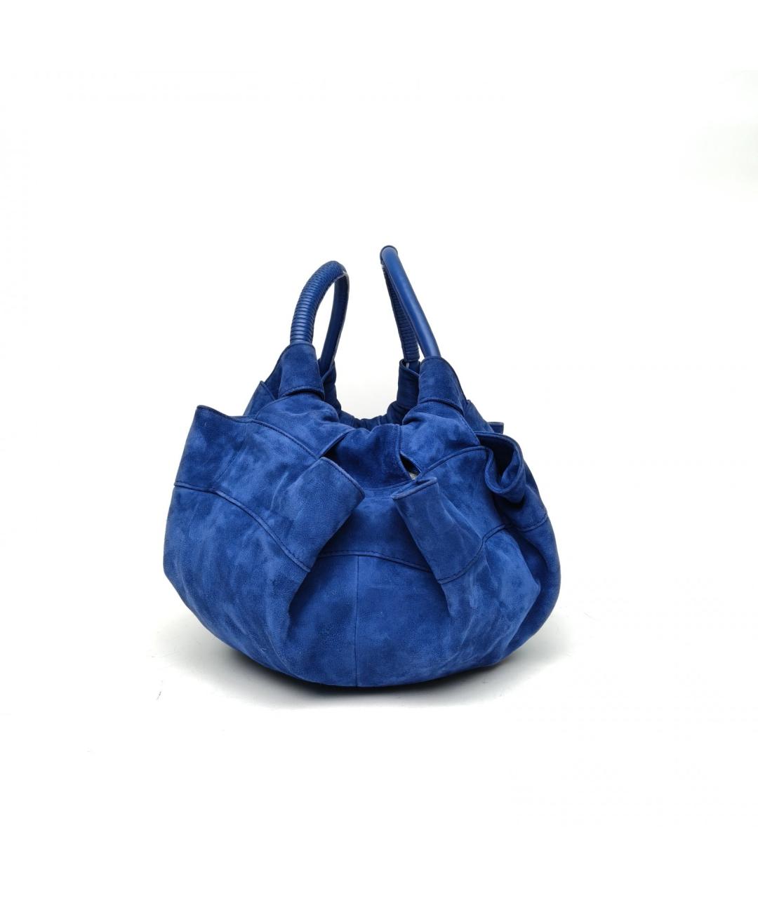 LOEWE Синяя замшевая сумка через плечо, фото 4