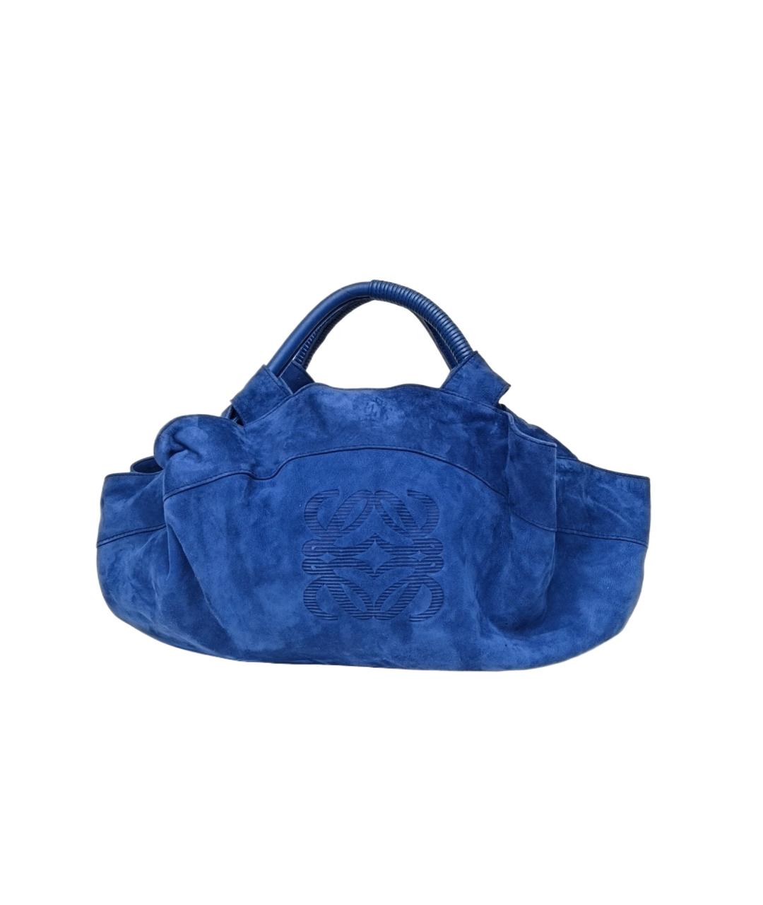 LOEWE Синяя замшевая сумка через плечо, фото 10