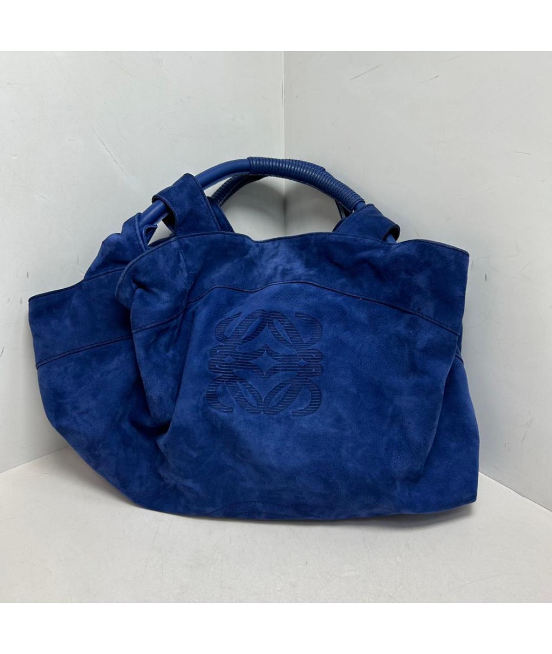 LOEWE Синяя замшевая сумка через плечо, фото 8