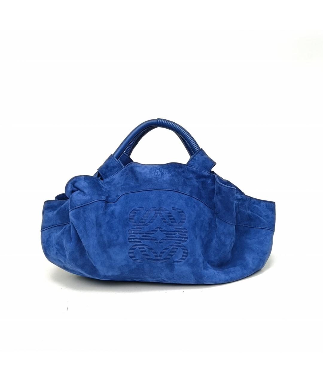 LOEWE Синяя замшевая сумка через плечо, фото 7