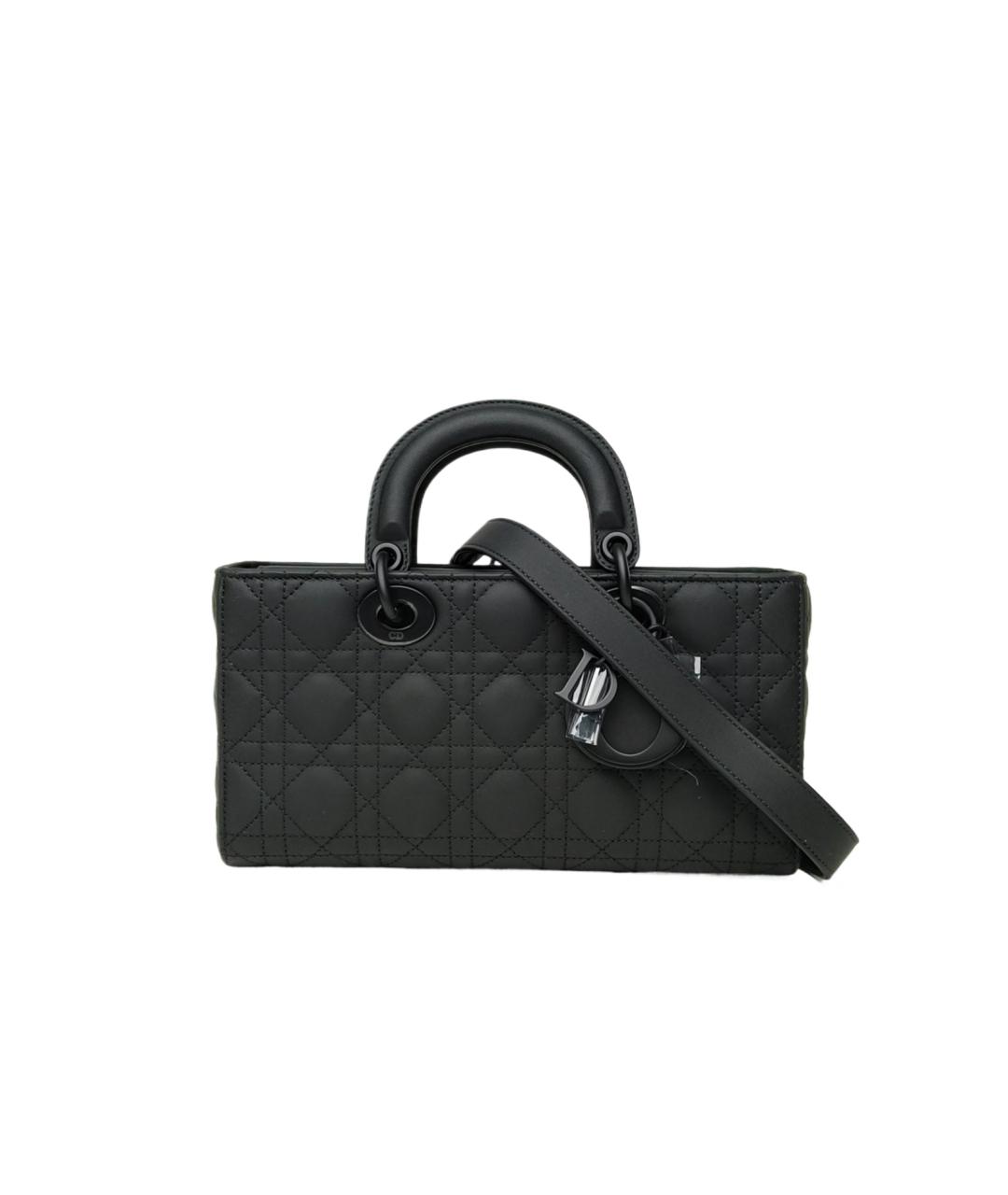 CHRISTIAN DIOR Черная кожаная сумка через плечо, фото 9