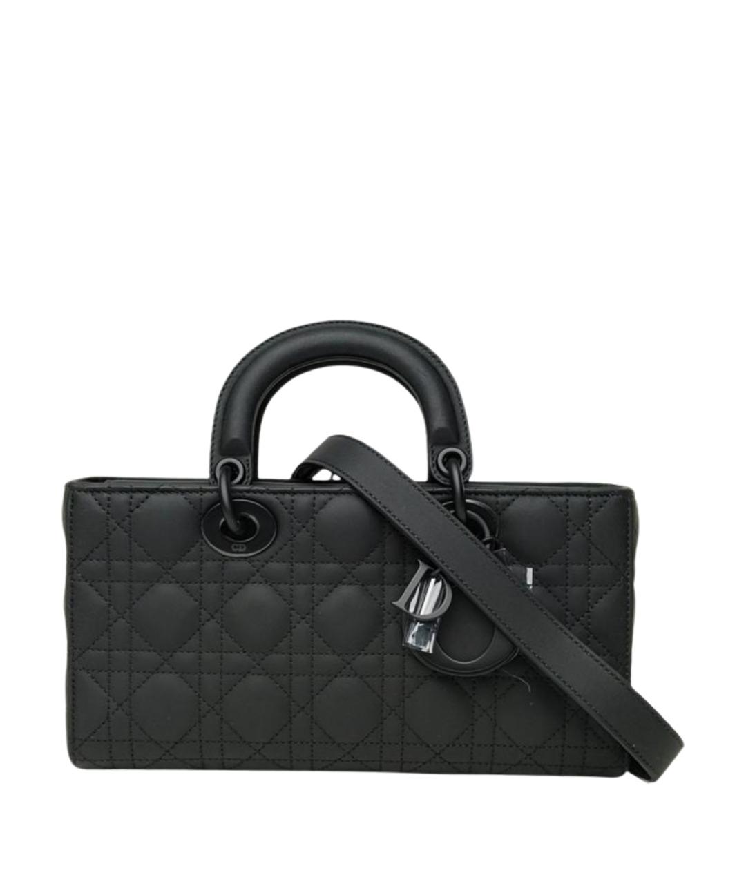 CHRISTIAN DIOR Черная кожаная сумка через плечо, фото 1