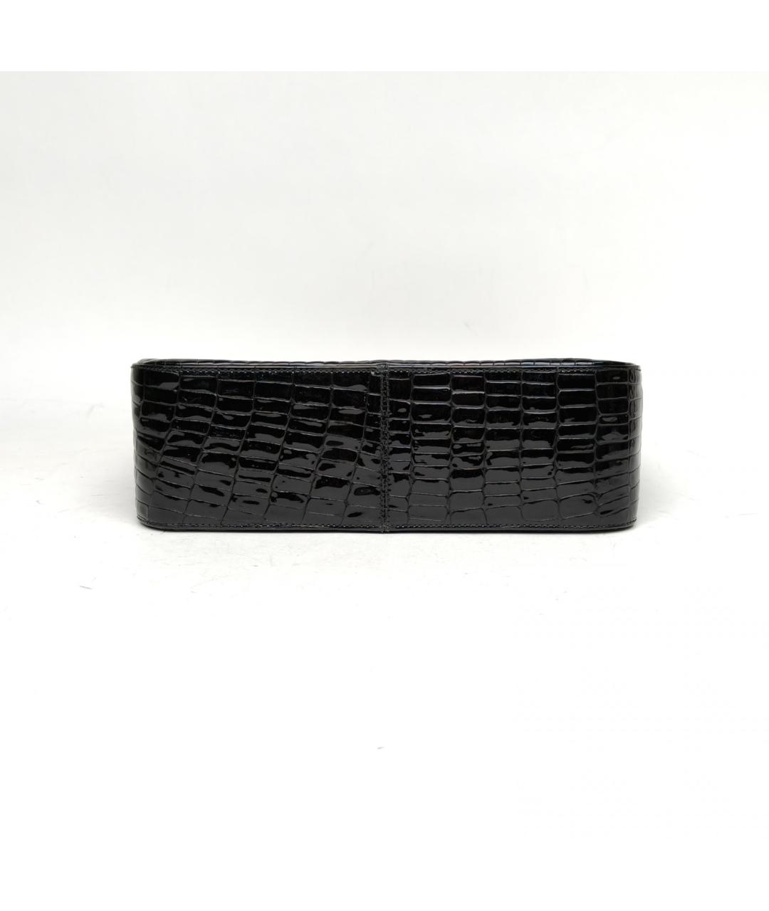 FERRAGAMO Черная кожаная сумка через плечо, фото 6