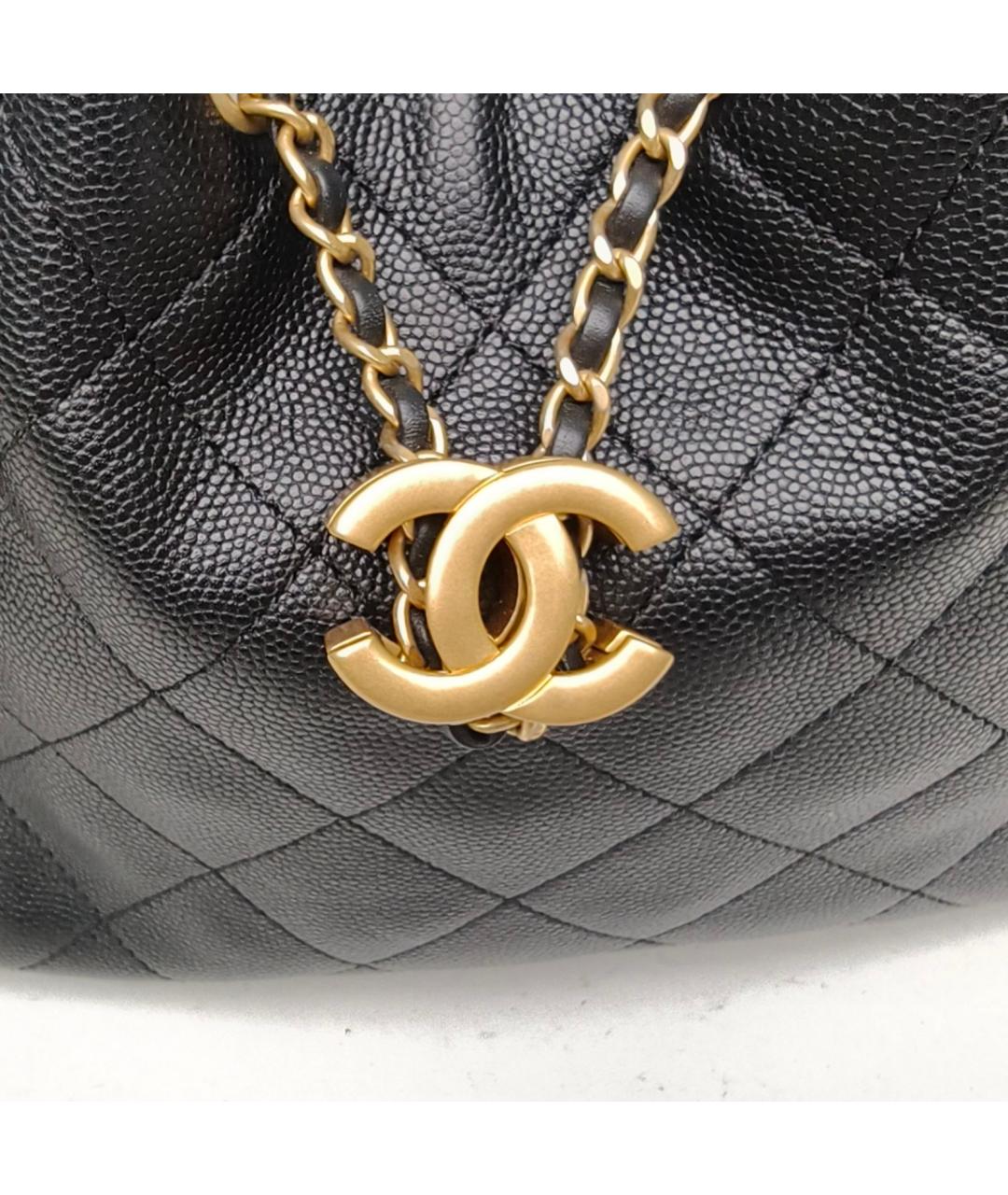 CHANEL Черная кожаная сумка через плечо, фото 8