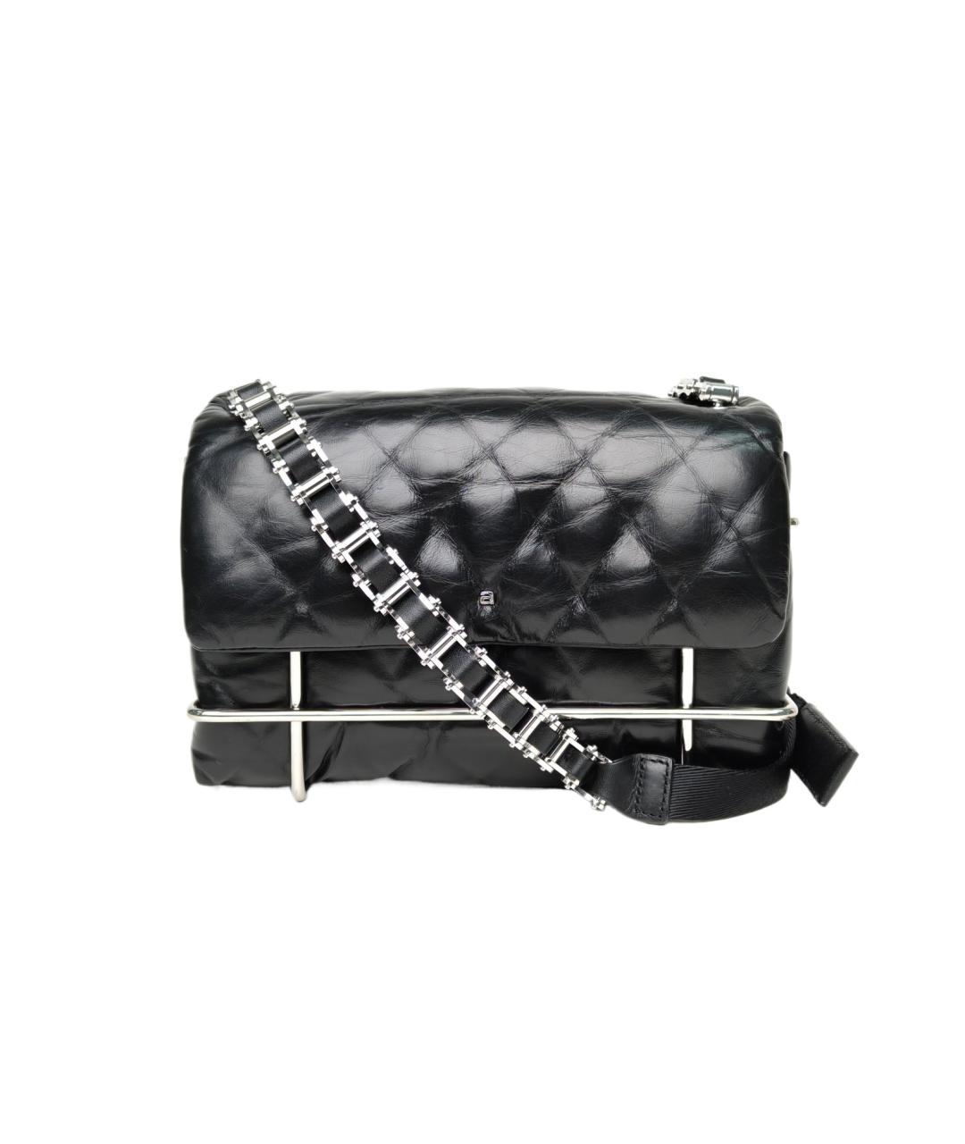 ALEXANDER WANG Черная кожаная сумка через плечо, фото 10
