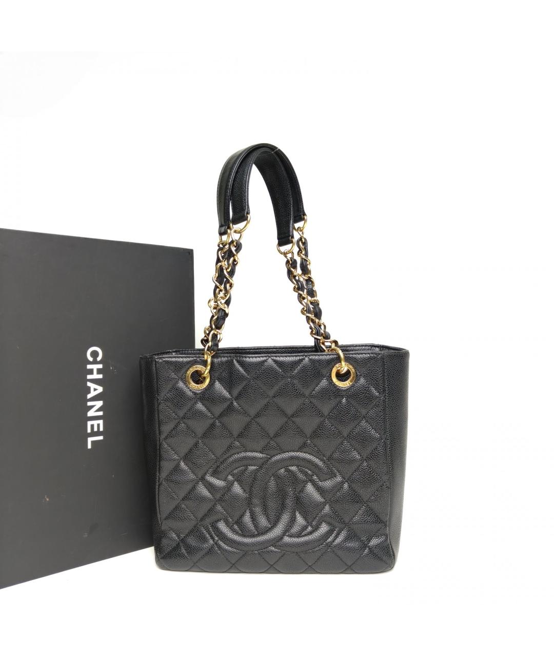 CHANEL Черная сумка тоут, фото 6