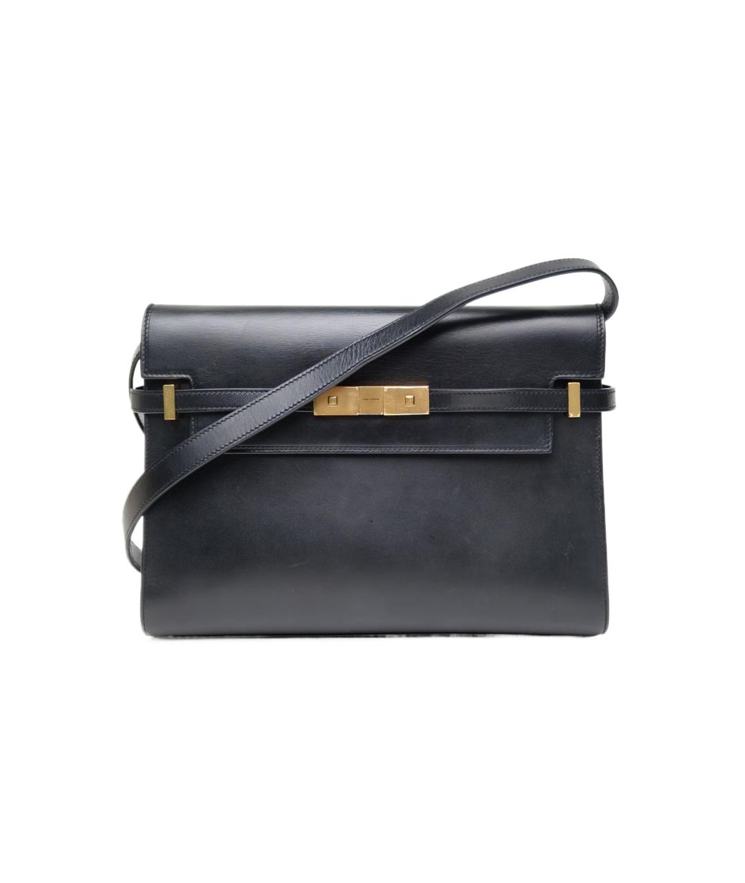 SAINT LAURENT Черная кожаная сумка через плечо, фото 10