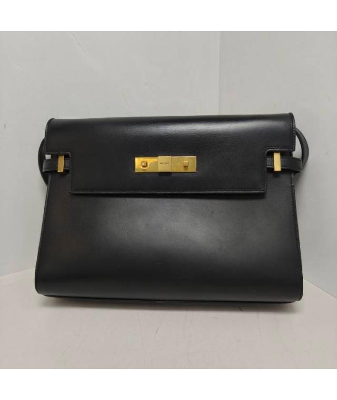 SAINT LAURENT Черная кожаная сумка через плечо, фото 9