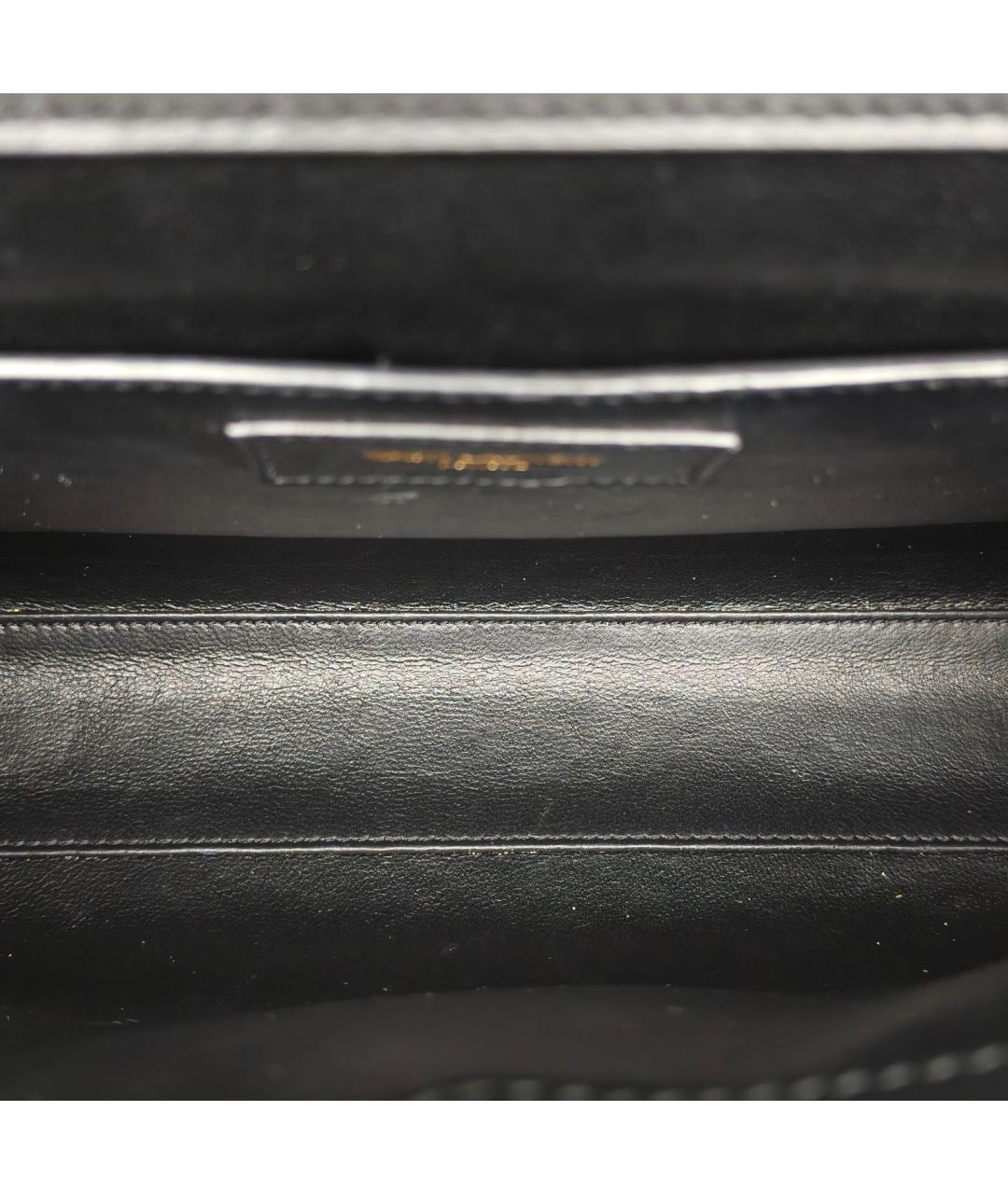 SAINT LAURENT Черная кожаная сумка через плечо, фото 5