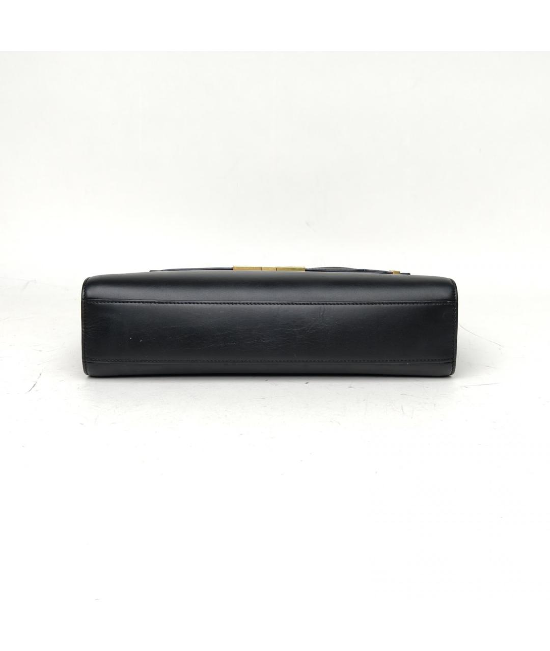 SAINT LAURENT Черная кожаная сумка через плечо, фото 3