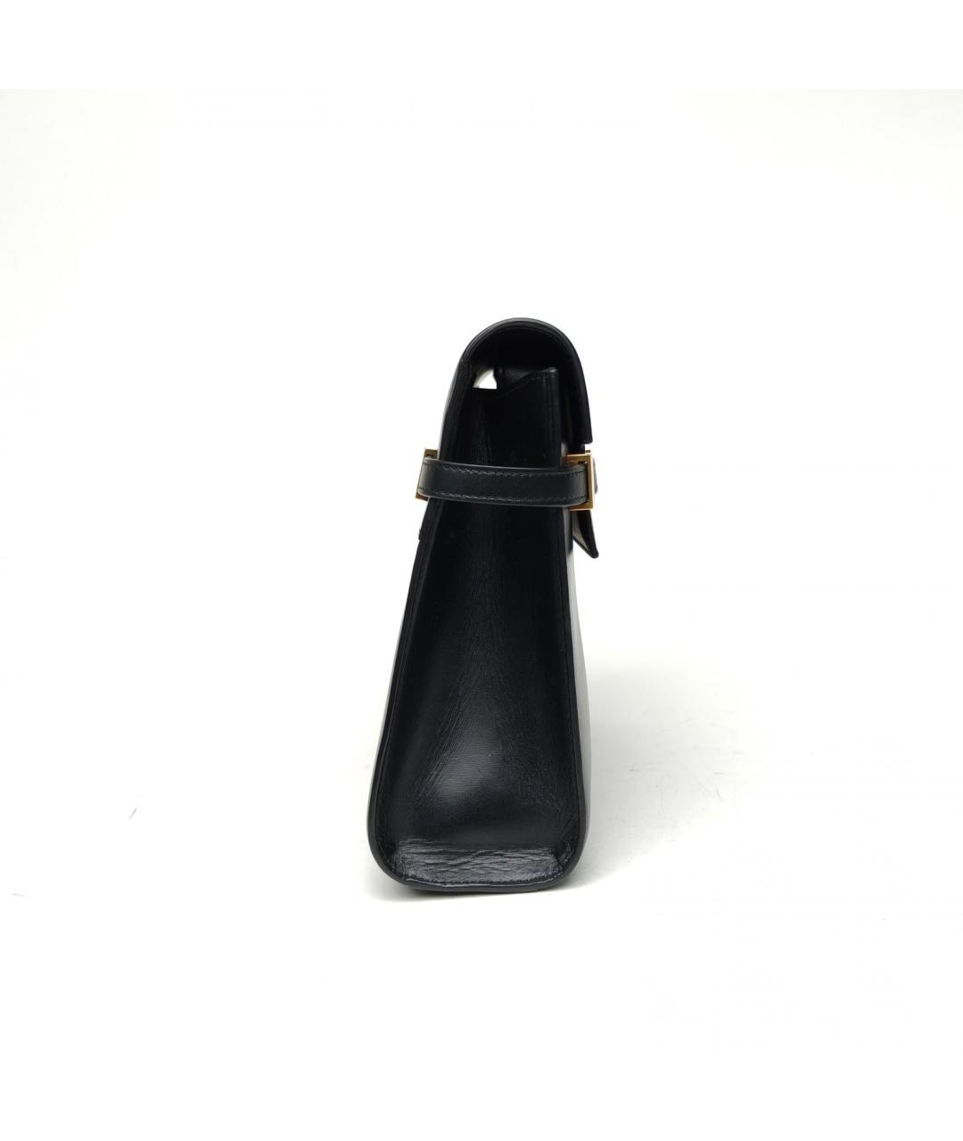 SAINT LAURENT Черная кожаная сумка через плечо, фото 2