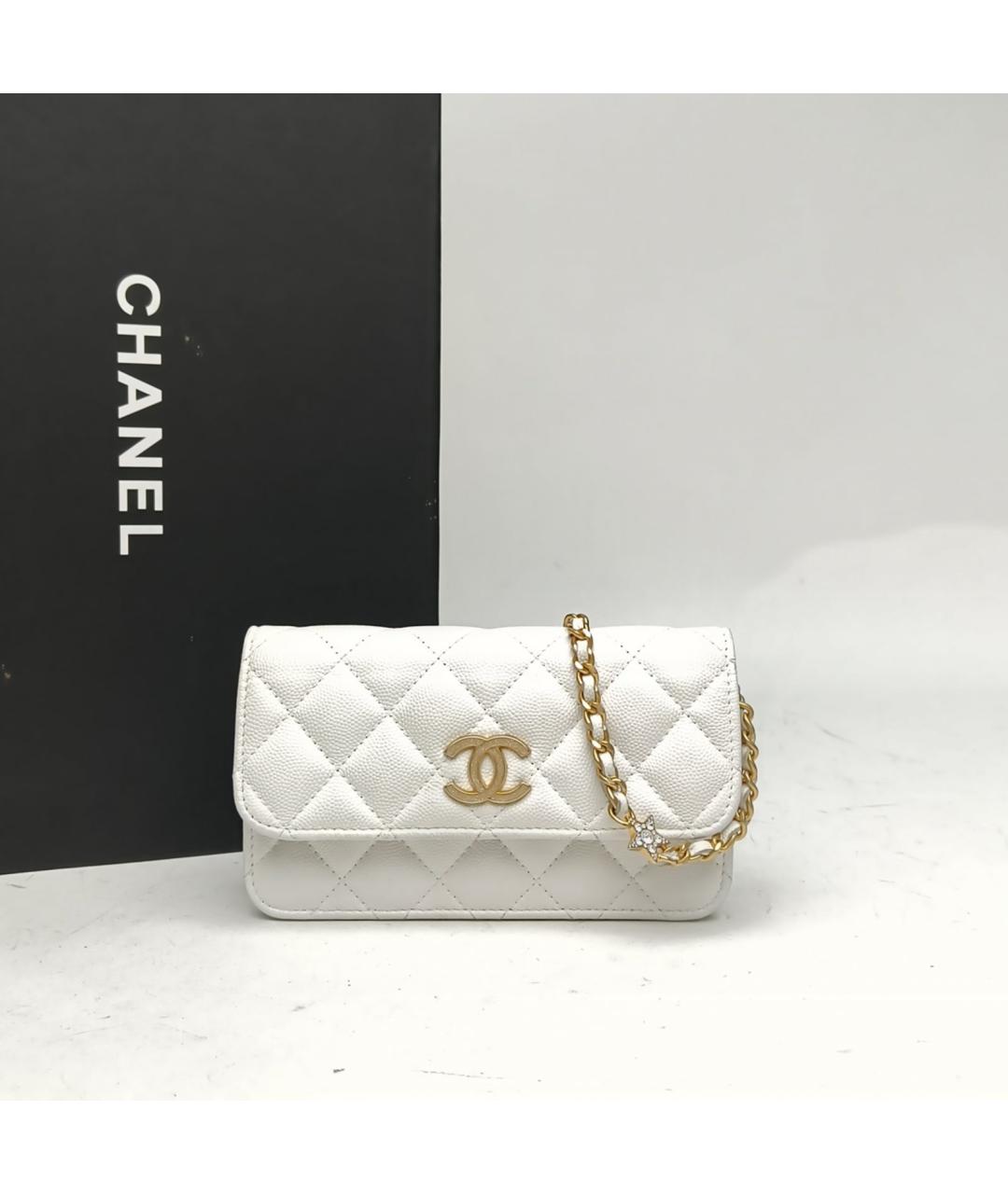 CHANEL Белая сумка через плечо, фото 9