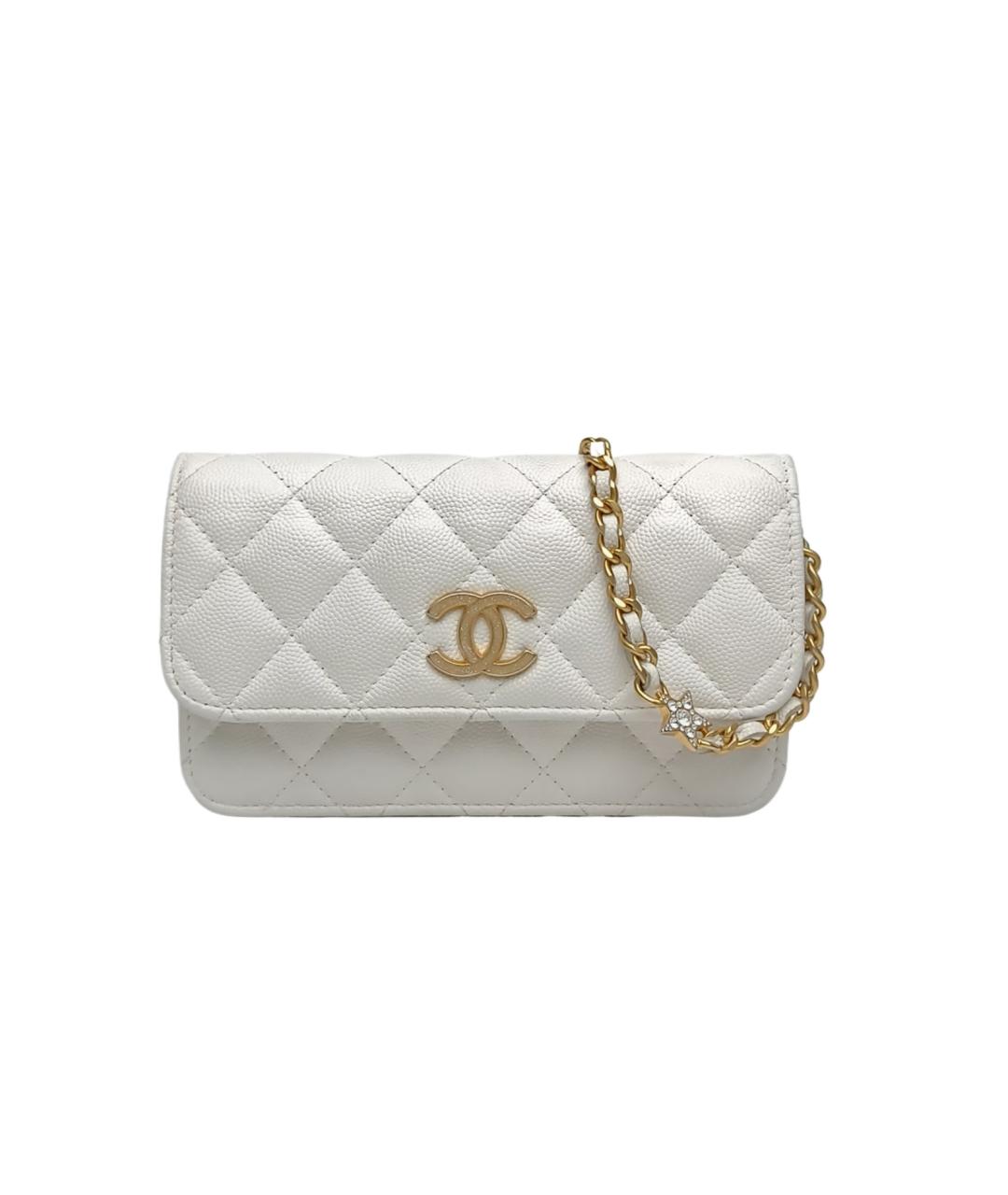 CHANEL Белая сумка через плечо, фото 10