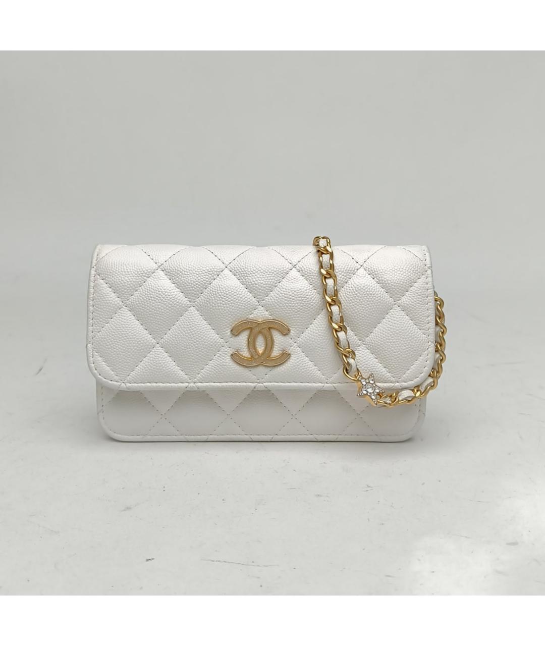 CHANEL Белая сумка через плечо, фото 2