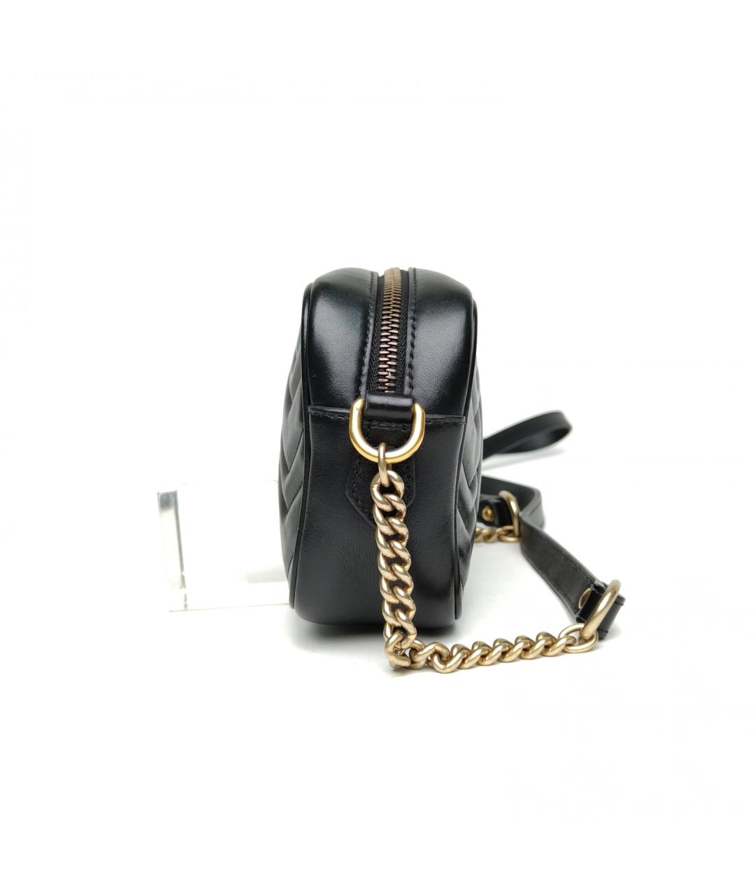 GUCCI Черная кожаная сумка через плечо, фото 3