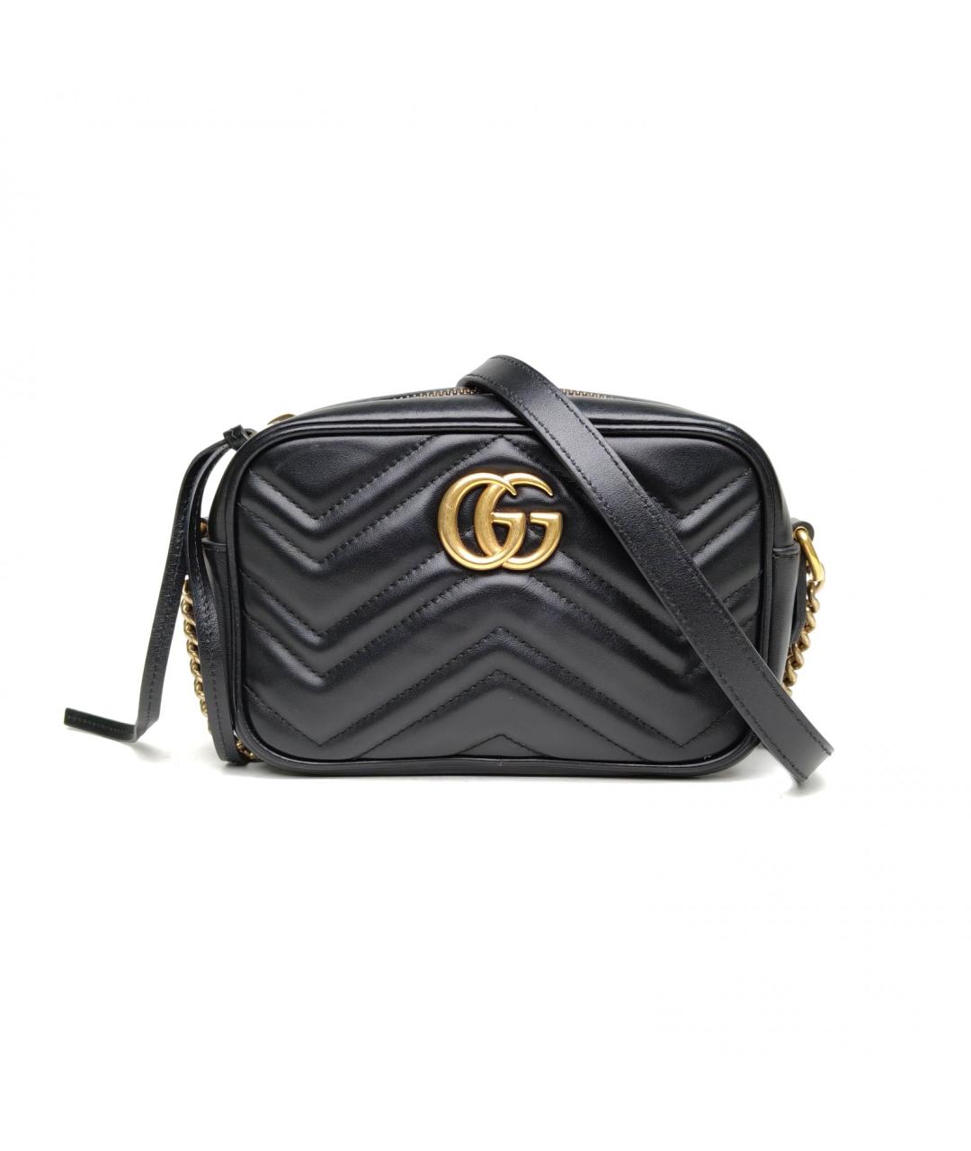 GUCCI Черная кожаная сумка через плечо, фото 2