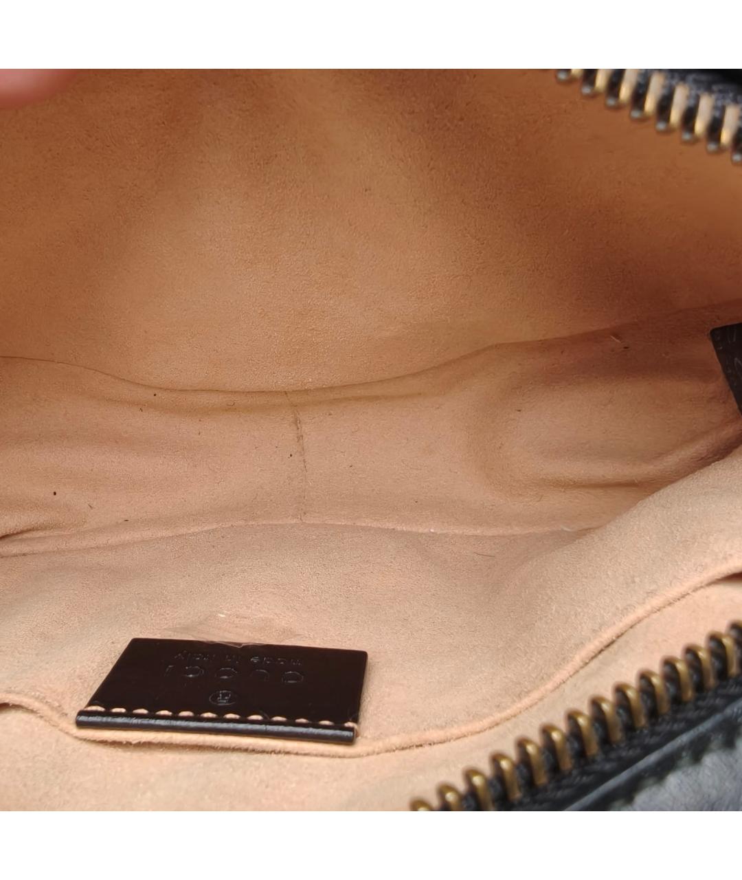 GUCCI Черная кожаная сумка через плечо, фото 8