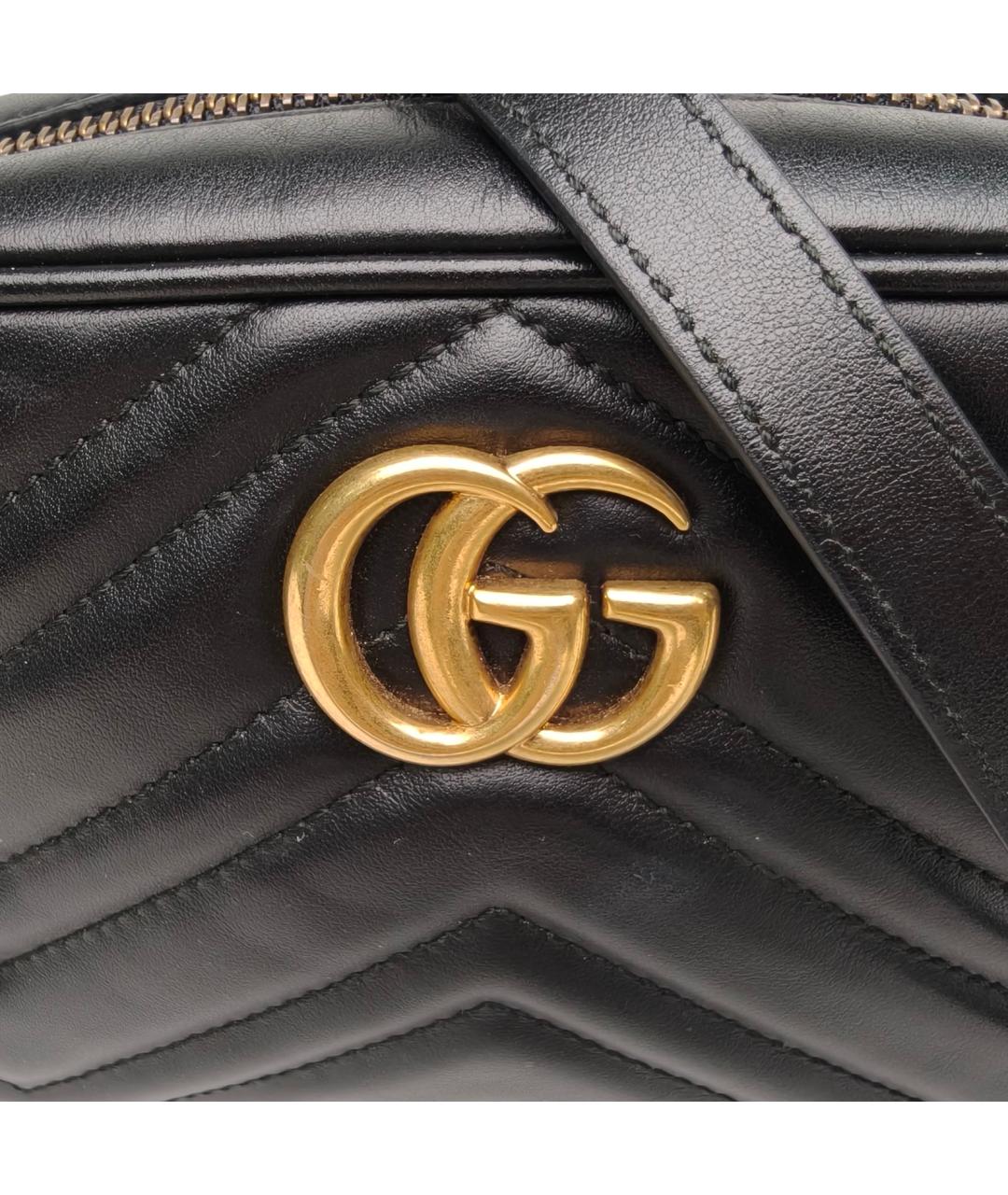 GUCCI Черная кожаная сумка через плечо, фото 7