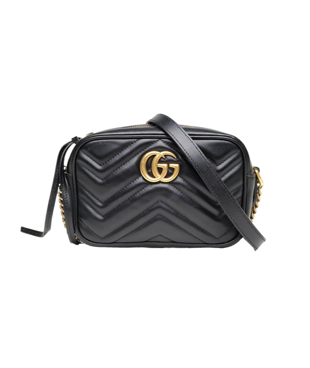 GUCCI Черная кожаная сумка через плечо, фото 10