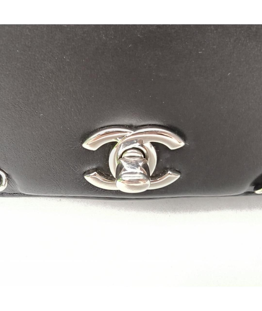 CHANEL Черная кожаная сумка через плечо, фото 7