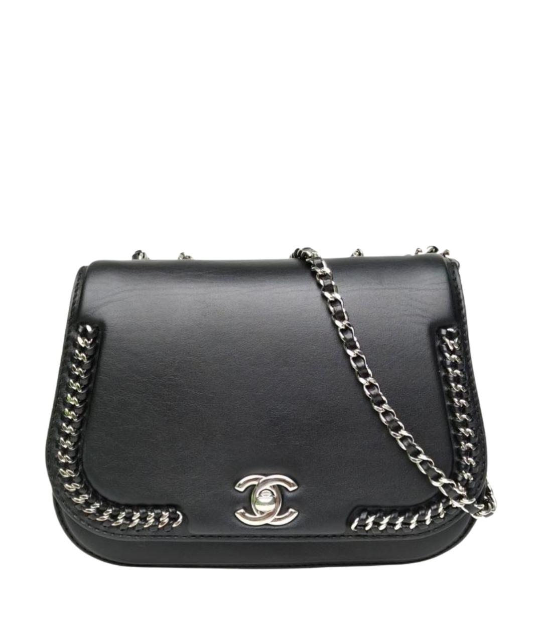CHANEL Черная кожаная сумка через плечо, фото 1