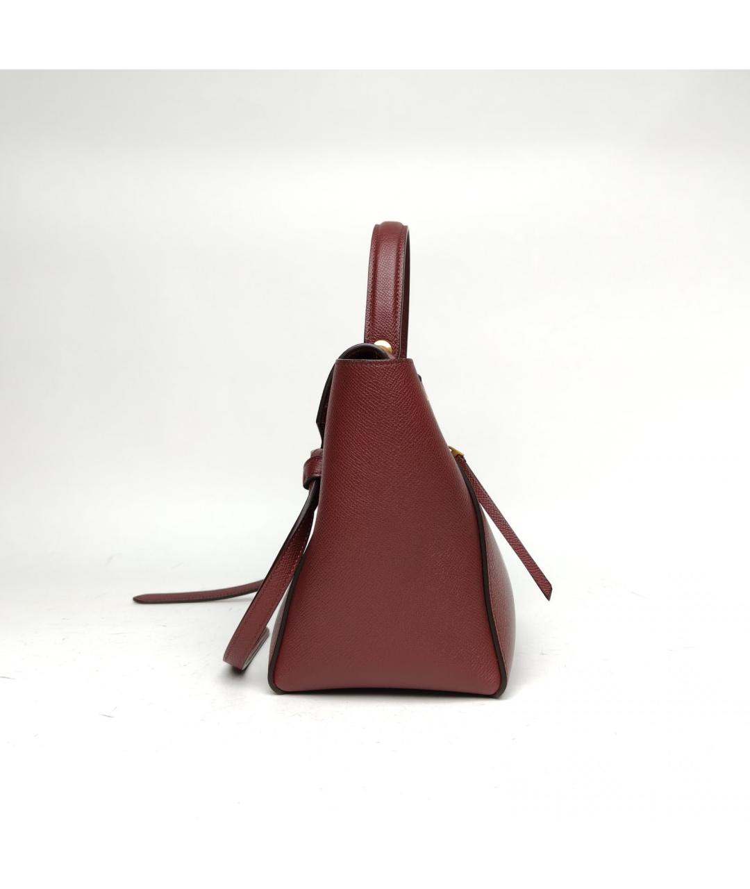 CELINE Красная кожаная сумка с короткими ручками, фото 5