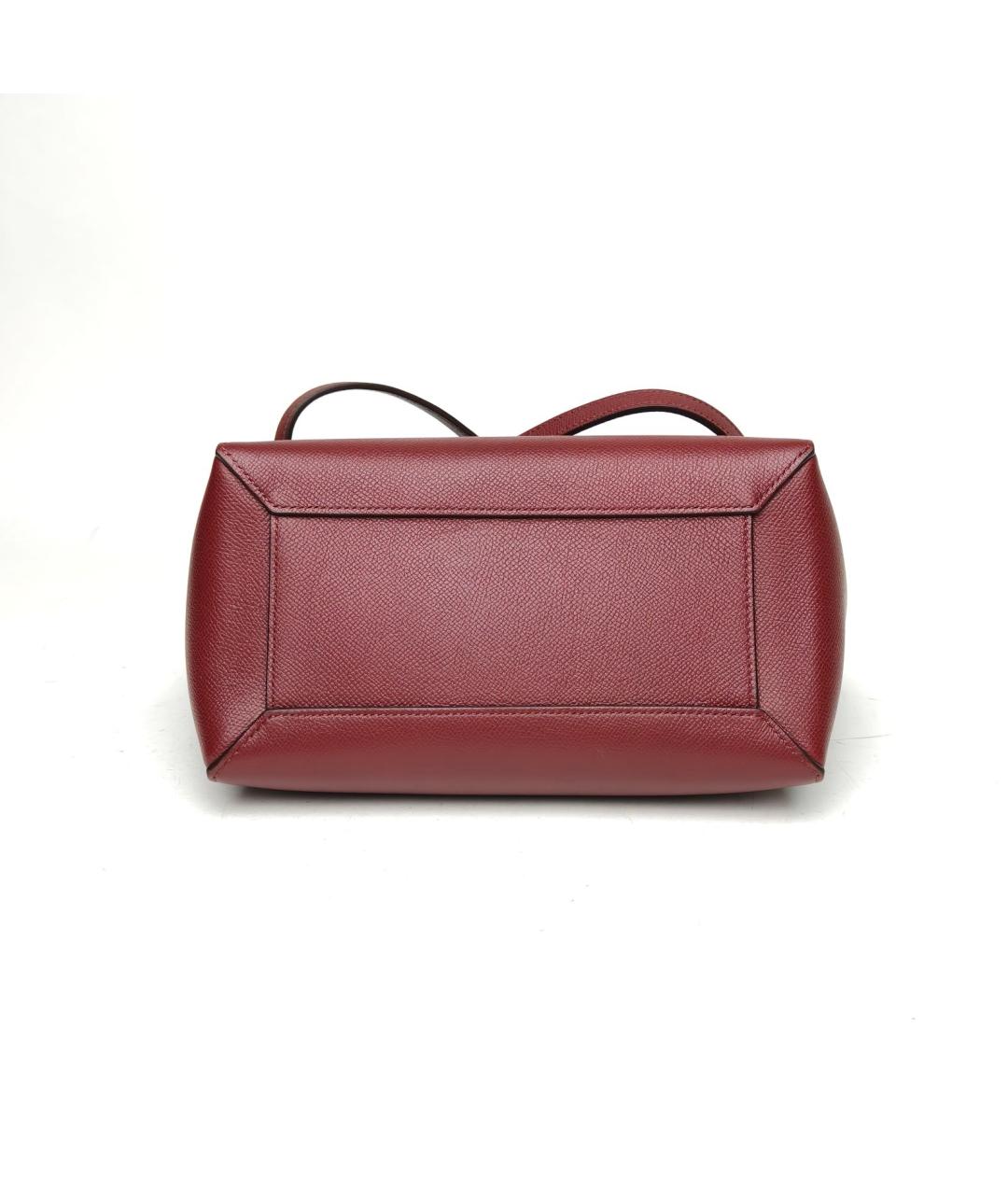 CELINE Красная кожаная сумка с короткими ручками, фото 6