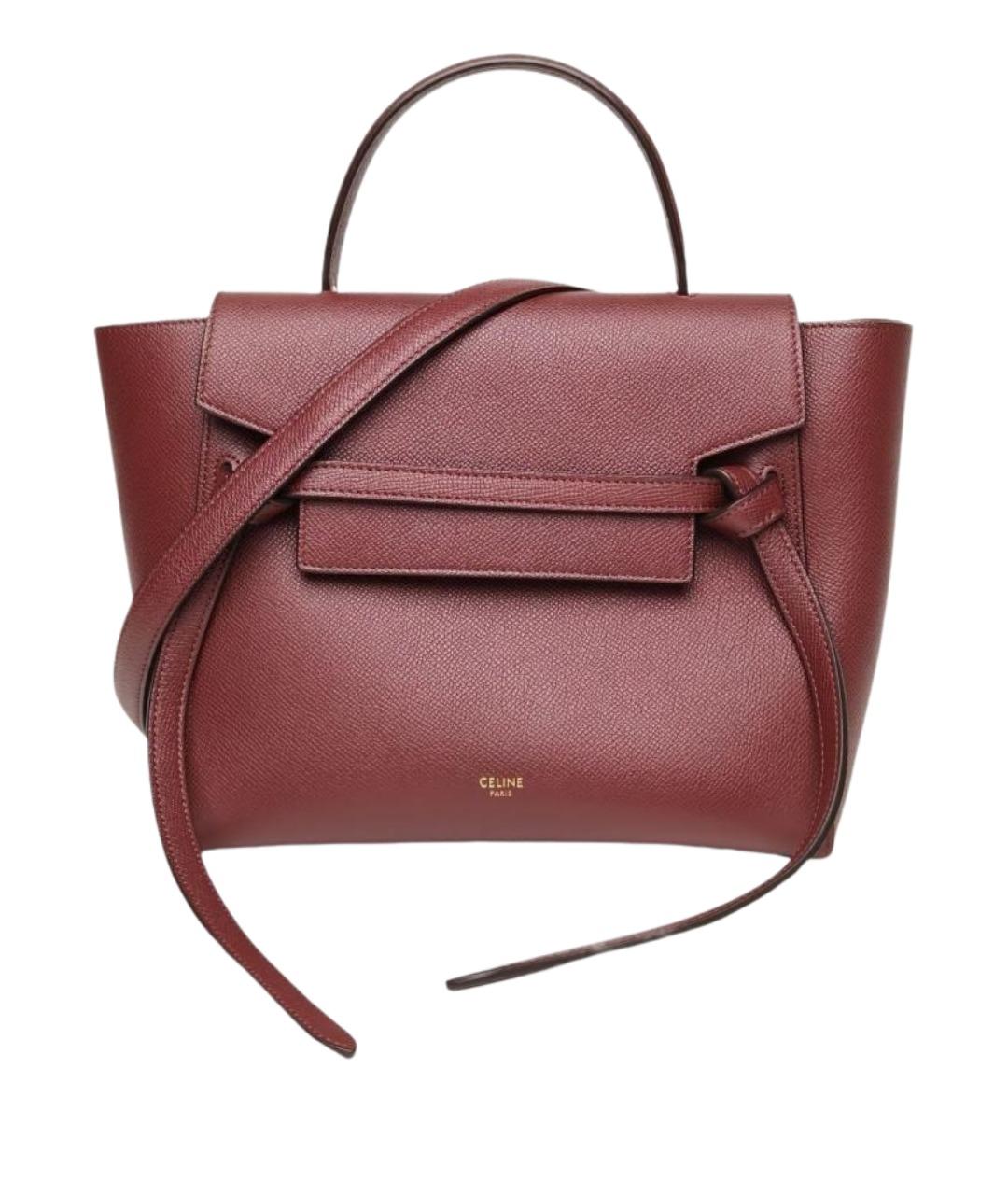 CELINE Красная кожаная сумка с короткими ручками, фото 1
