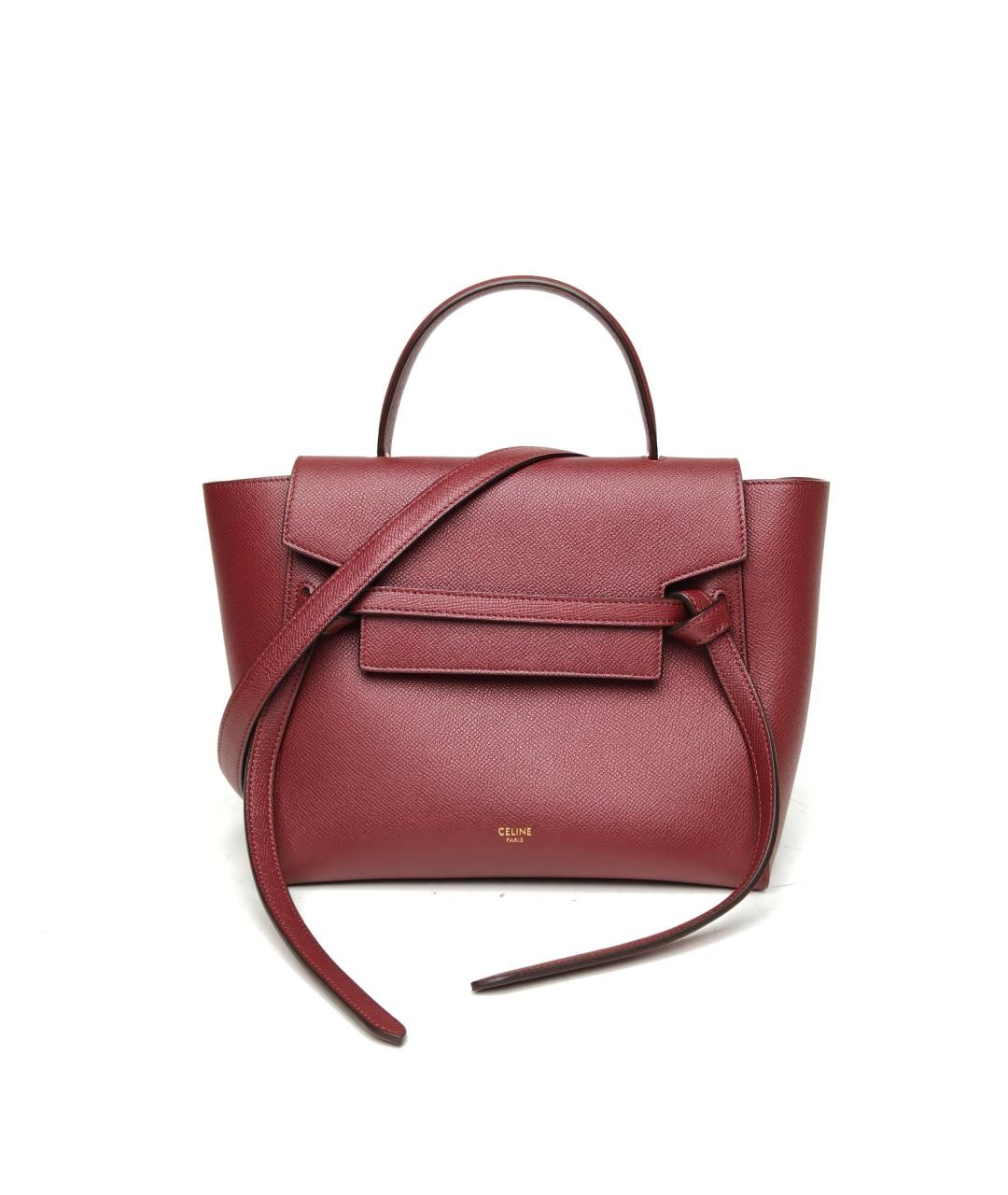CELINE Красная кожаная сумка с короткими ручками, фото 2