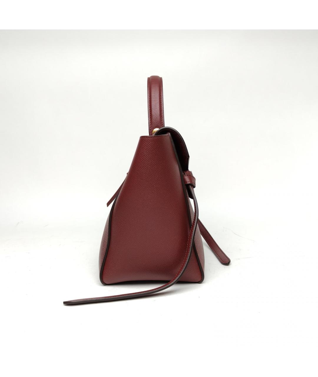 CELINE Красная кожаная сумка с короткими ручками, фото 3