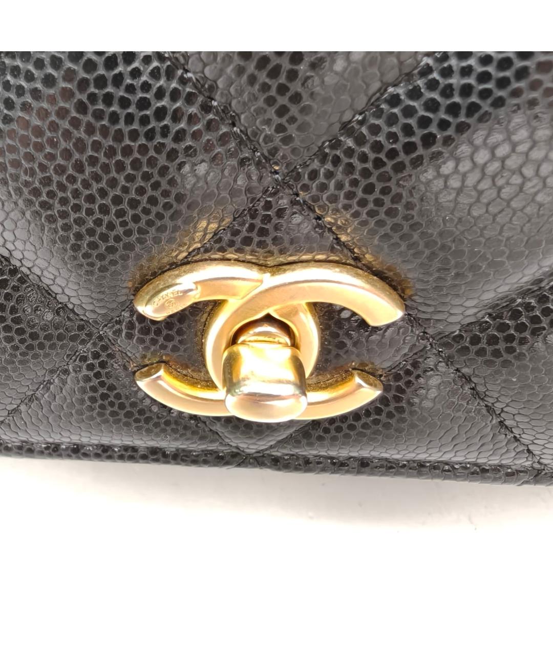 CHANEL Черная кожаная сумка через плечо, фото 9