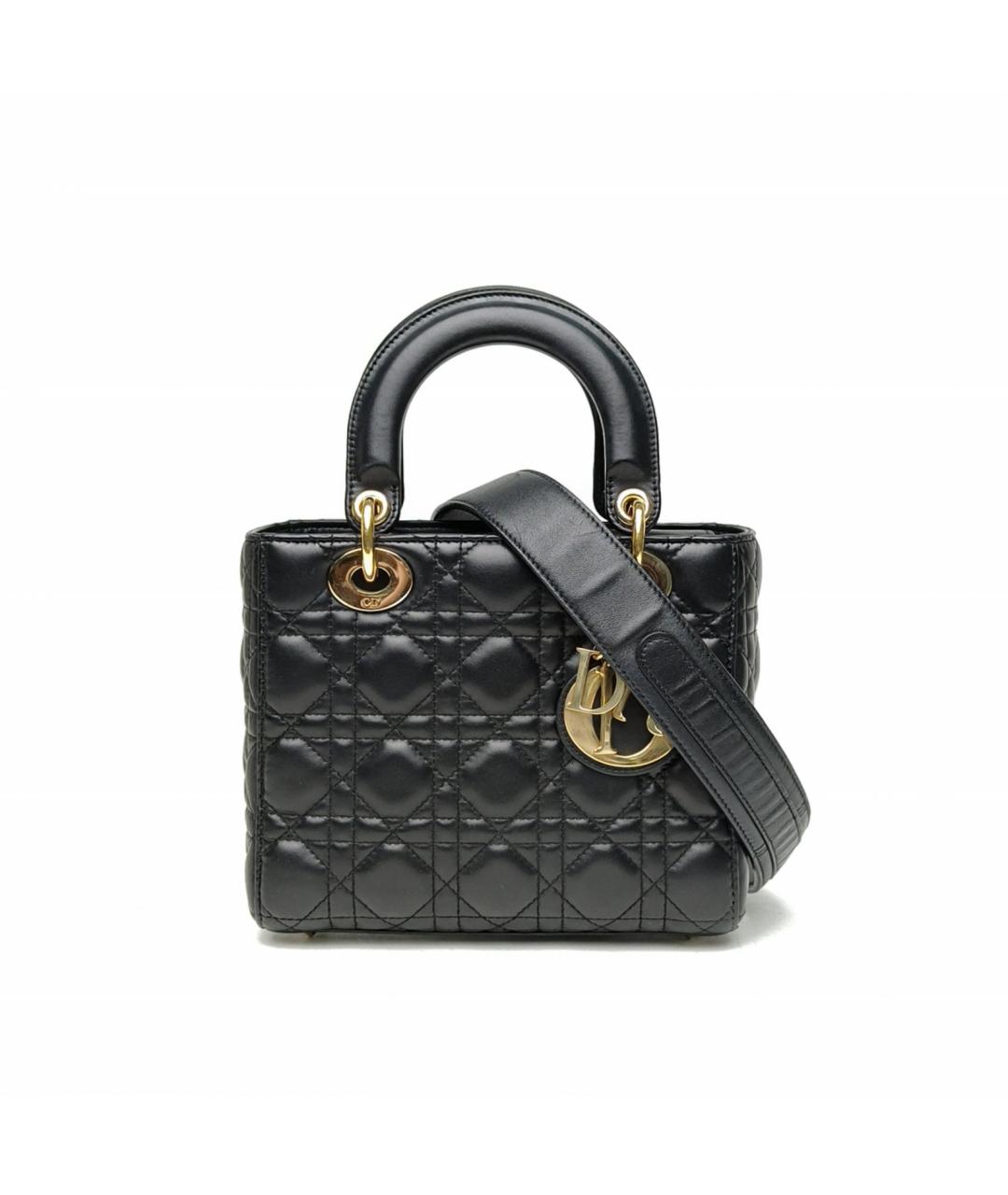 CHRISTIAN DIOR Черная сумка с короткими ручками из лакированной кожи, фото 2