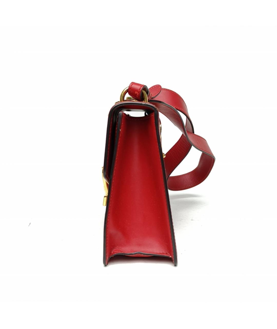 GUCCI Красная кожаная сумка через плечо, фото 3