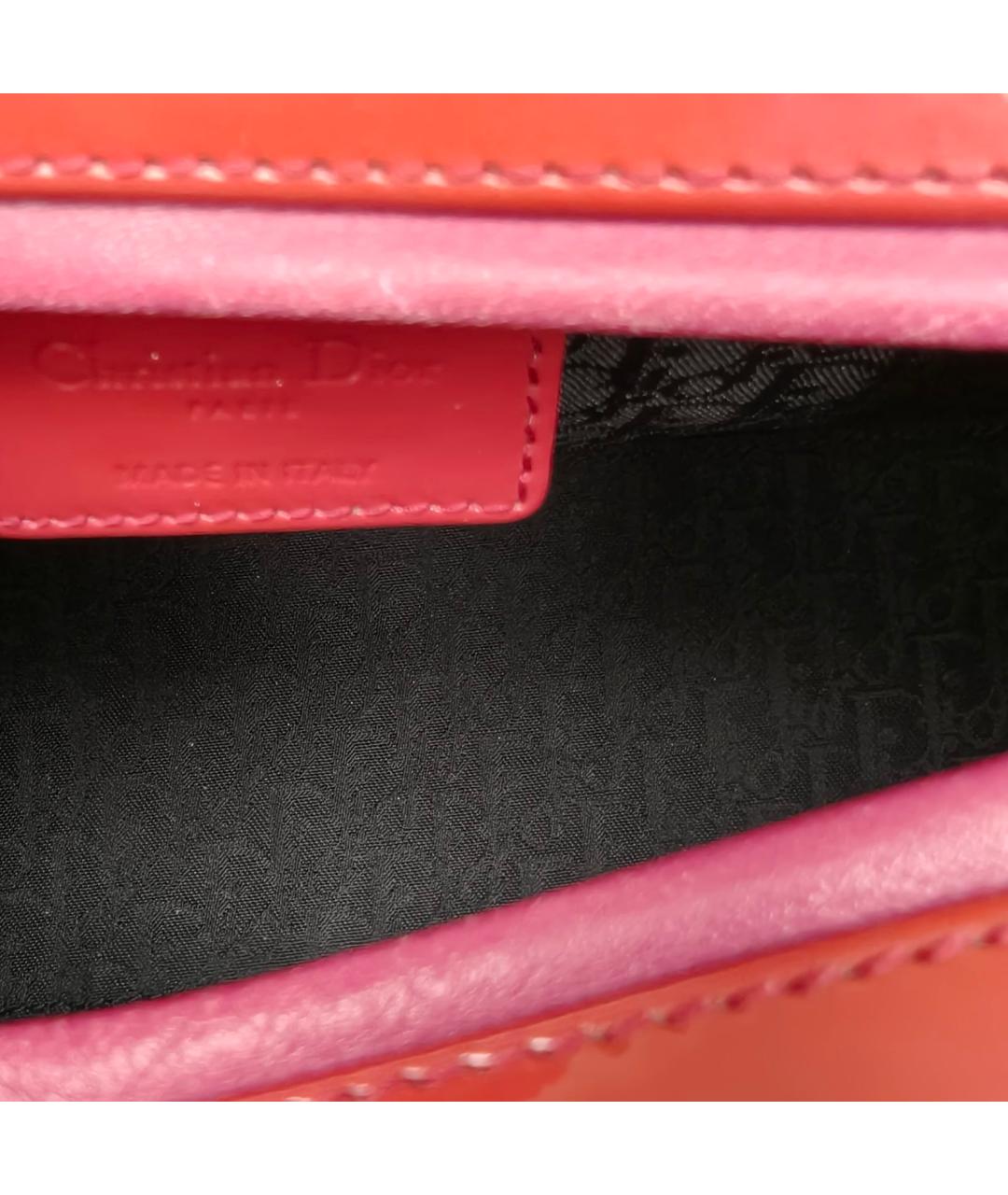 CHRISTIAN DIOR Красная сумка с короткими ручками из лакированной кожи, фото 7