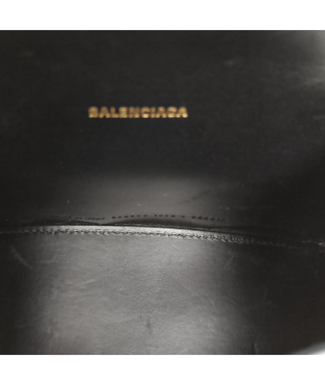 BALENCIAGA Черная кожаная сумка с короткими ручками, фото 7