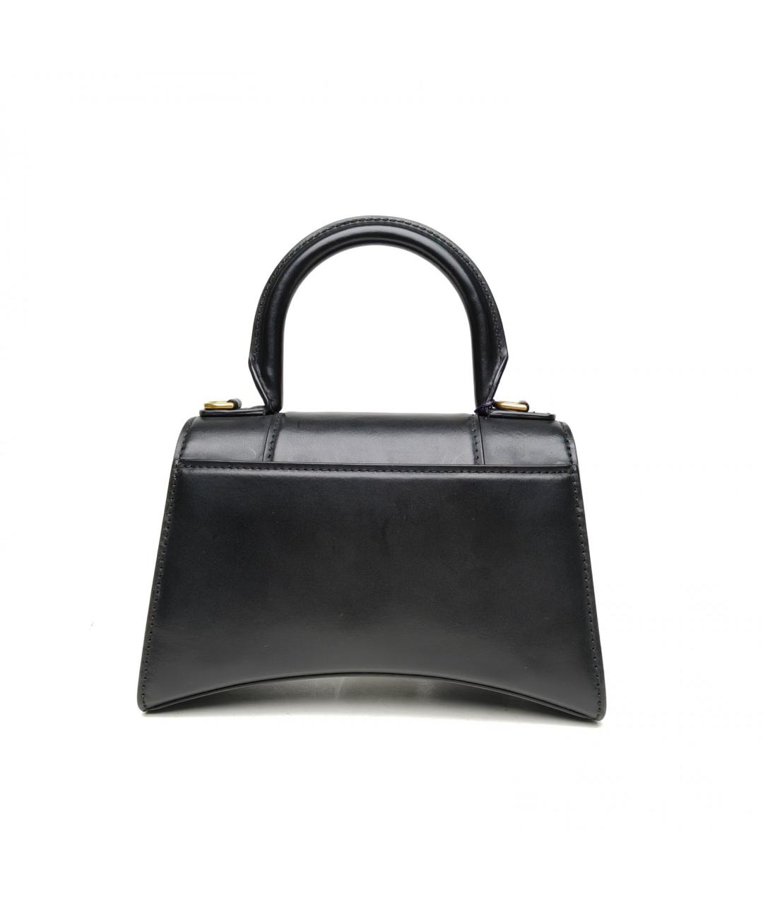 BALENCIAGA Черная кожаная сумка с короткими ручками, фото 4