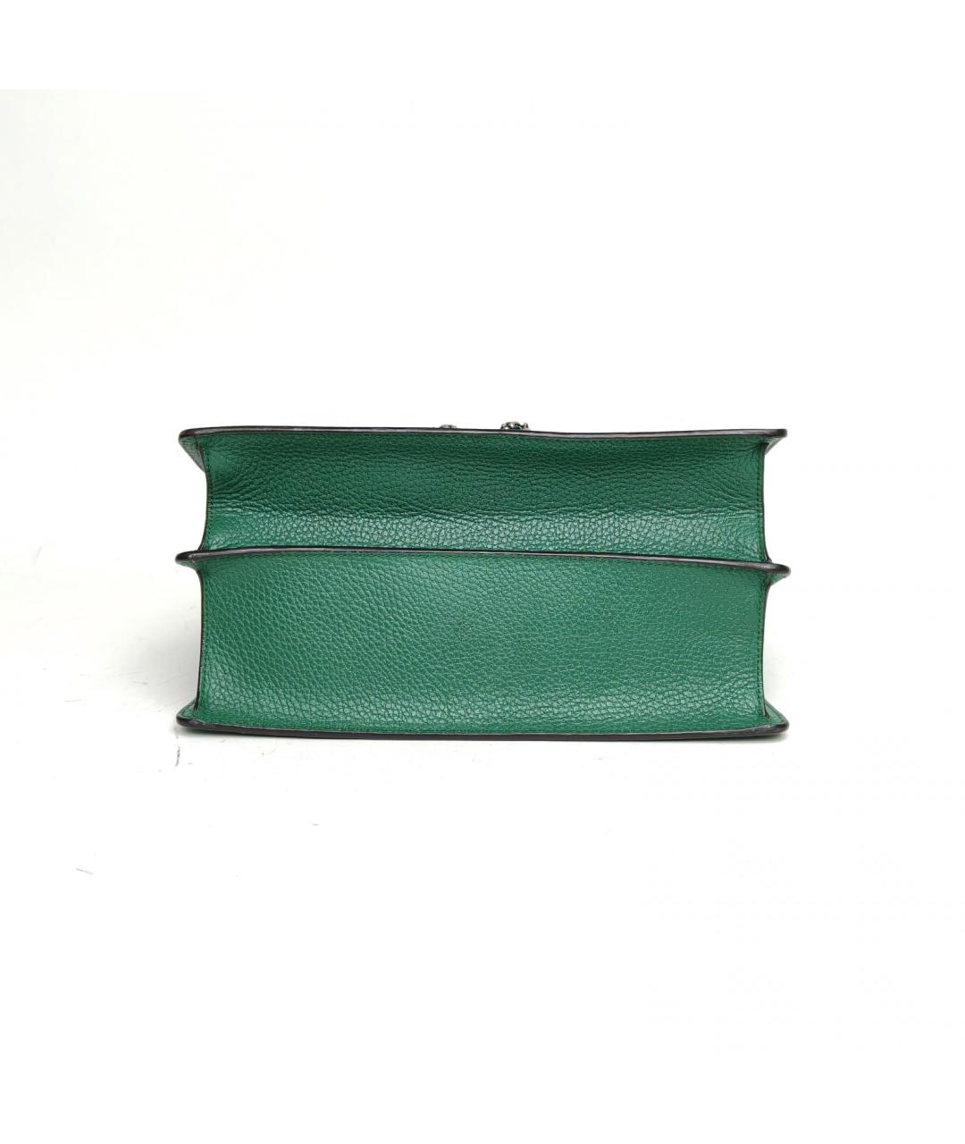GUCCI Зеленая кожаная сумка с короткими ручками, фото 6