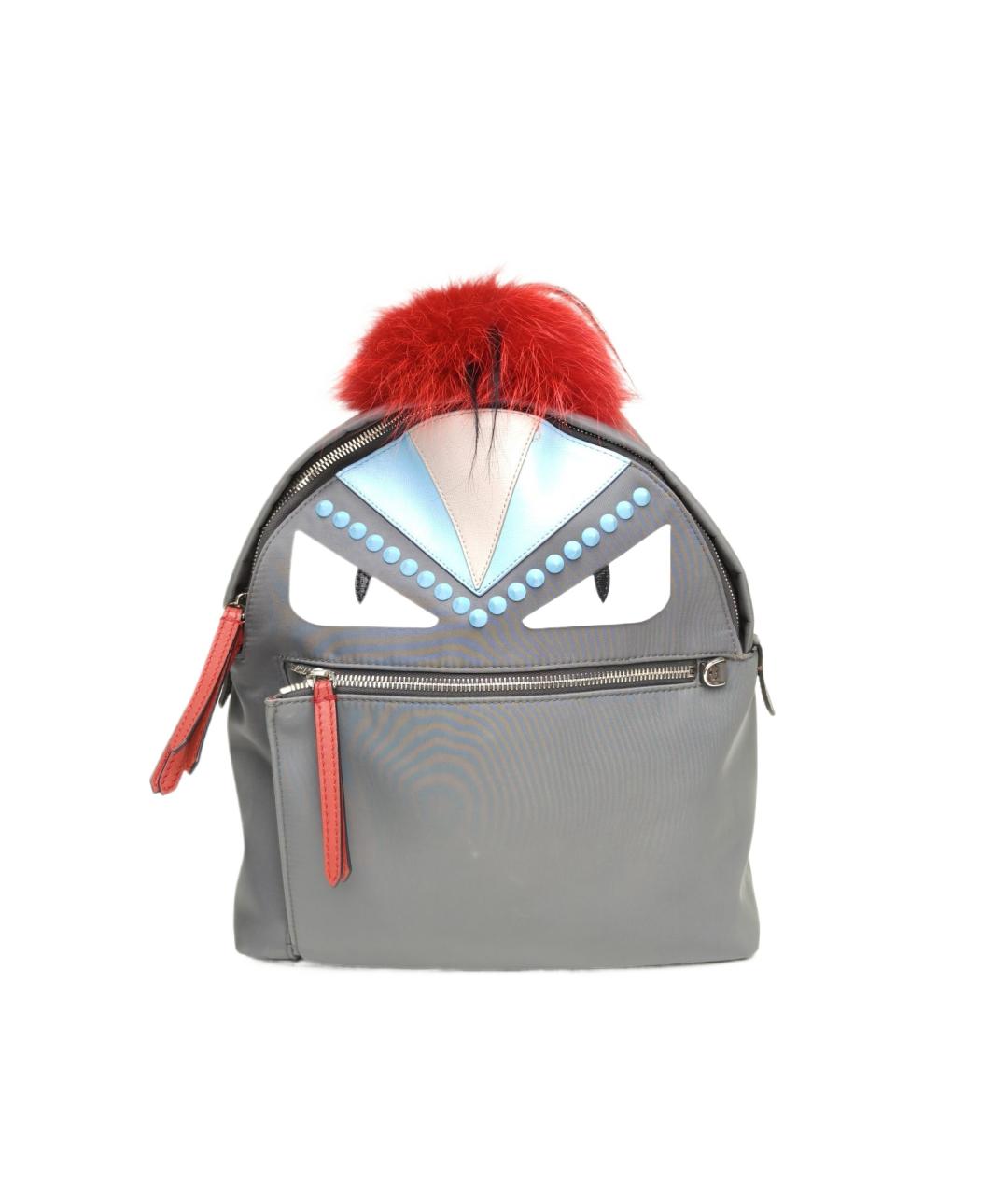 FENDI Серый рюкзак, фото 10