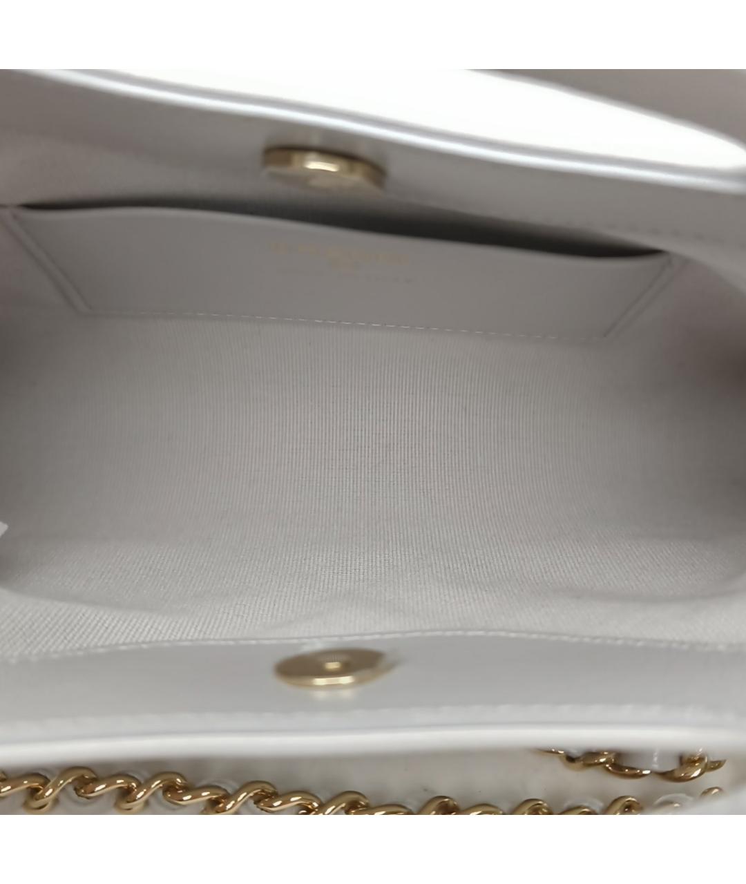 CHANEL Серая кожаная сумка с короткими ручками, фото 8