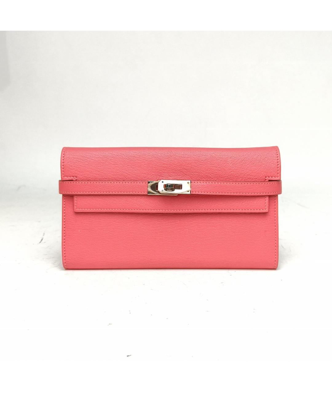HERMES Розовый кошелек, фото 2