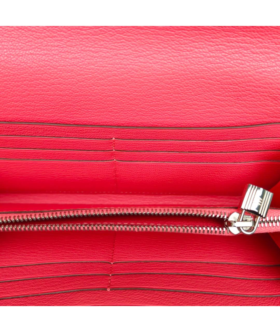 HERMES Розовый кошелек, фото 7