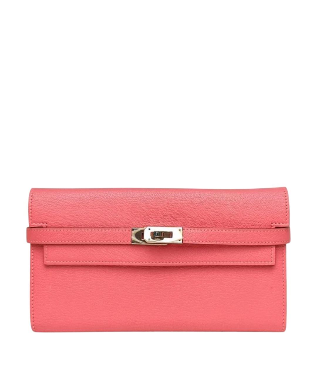 HERMES Розовый кошелек, фото 1