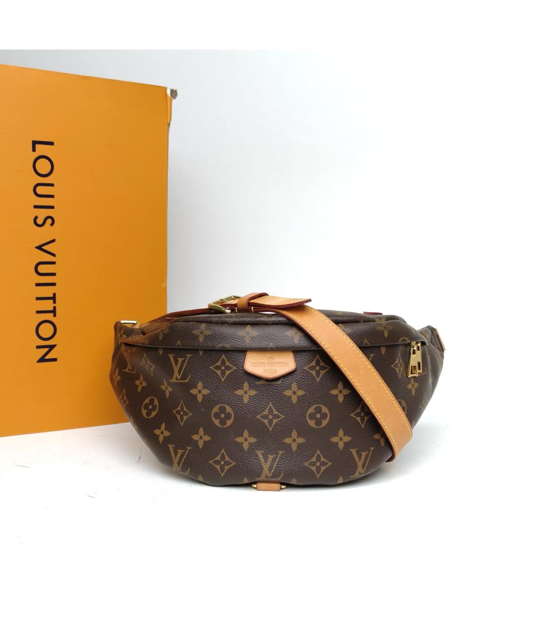 LOUIS VUITTON Коричневая поясная сумка, фото 9