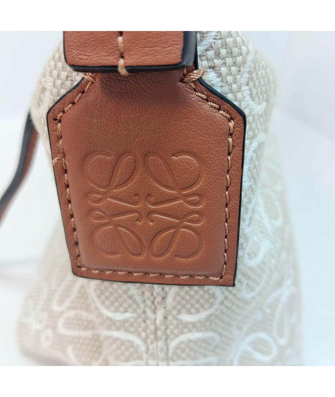 LOEWE Бежевая сумка с короткими ручками, фото 9